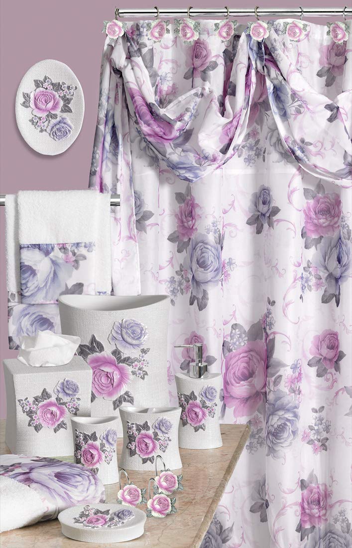 Popular Bath Window Curtain, Michelle Collection, 72x72, Lilac - Image 3